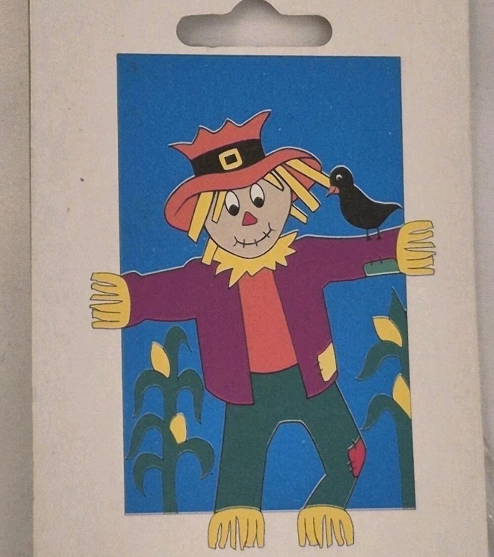 NEW Vintage Scarecrow Decorative Flag Indoor Outdoor 28x44" 1995 ADORABLE